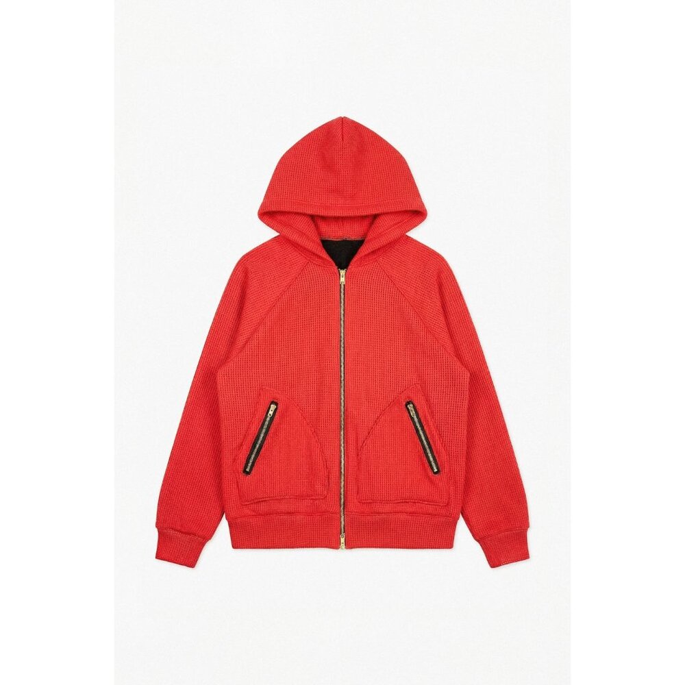 Rework Mesh Double Layer Two-Way Zip Hoodie L